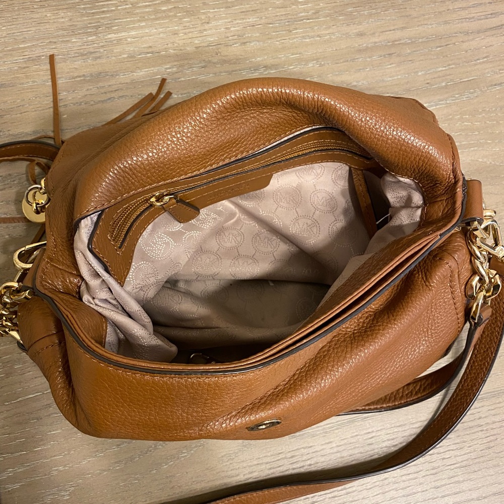 Michael Kors Cognac Leather Crossbody with Tassel - Picture 4 of 6